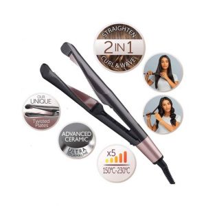 ShopEasy 2 In 1 Hair Straightener And Curler Iron