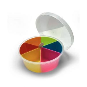 ShopEasy Plastic Round Multi Colored Spice Box