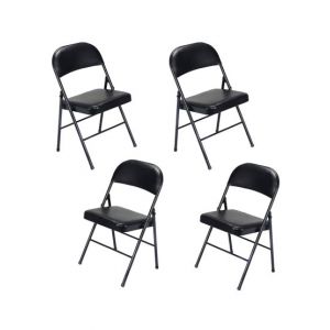 Easy Shop Folding Soft Seated Chair - Black