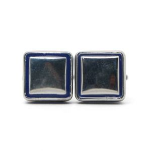 Cufflers Vintage Blue Square Cufflinks - (CU-1010)