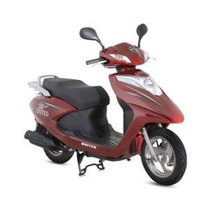 United US 100 Petrol Scooter Automatic - 2024 Model-Maroon-2024 Registration