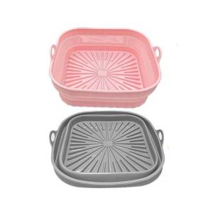 Genshirs Collapsible Square Silicone Air Fryer Pot