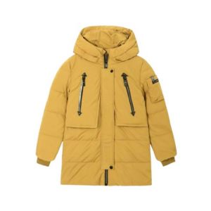 HnH Marketing Long Quilted Zipper Hoodie For Men Yellow-9-10 Years