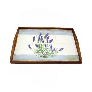 Easy Shop 18.5” Wooden Serving Tray Blue