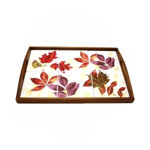 Easy Shop 18.5” Wooden Serving Tray Red