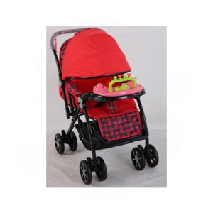 Easy Shop Baby Stroller with Toys Red