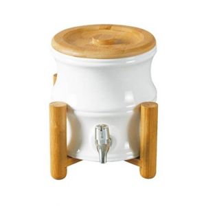 Easy Shop Beverage Dinning Dispenser with Wooden Stand