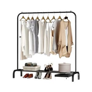 Easy Shop Cloth Hanging and Shoes Rack - Black Coated