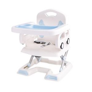 Easy Shop Foldable Dinning Chiar For Babies With Wheel Blue