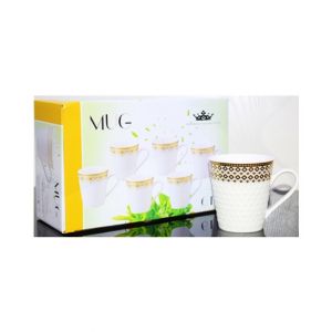 Easy Shop Imperial Tea Cup Gold Print Pack Of 6 (0625)