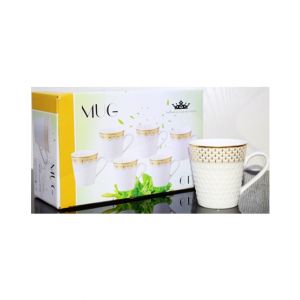Easy Shop Imperial Tea Cup Gold Print Pack Of 6