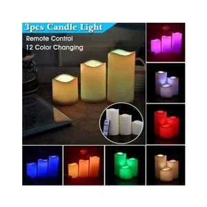 Easy Shop Led Tea Light Candles Multicolor Pack Of 3