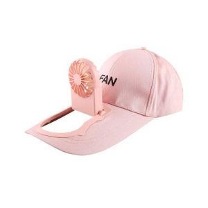Easy Shop Rechargeable Cap with Fan For Jogging - Pink