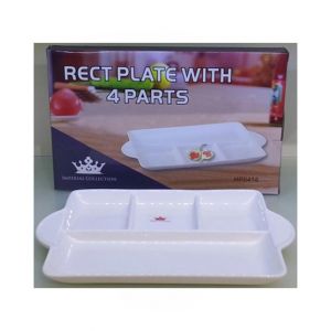Easy Shop Rectangular 4 Partition Serving Tray