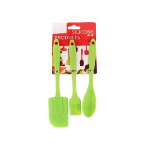 Easy Shop Silicone Cooking Spatula Set Pack of 3-Green