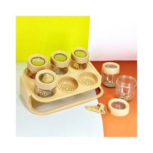 Easy Shop Spice Jars Set With Spoon Pack Of 3