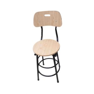 Easy Shop Wooden Chair in Color Coated Steel Material 2 Ft - Light Brown
