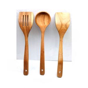Easy Shop Wooden Cooking Spoon Set - 3pcs