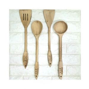 Easy Shop Wooden Cooking Spoon Set - 4pcs