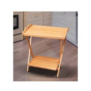 Easy Shop Wooden Two Flappers Tea Trolley (0459)