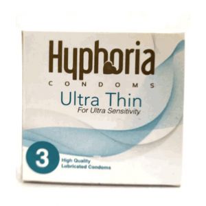 Eslector Huphoria Ultra Thin Sensitive Condoms (Pack Of 3)