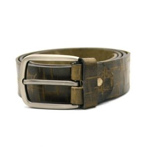 Evenodd Self Leather Belt For Men Olive (MAB19019)