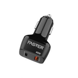 Faster 48w USB Car Charger Black (C7-PD)