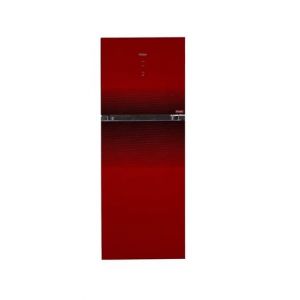 Haier Digital Inverter Freezer-On-Top Glass Door Refrigerator 10 Cu Ft Red (HRF-306IDR)