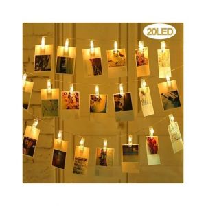 Ferozi Traders Photo Card Fairy Led Light Clips Wall Decor