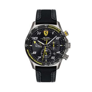 Ferrari Scuderia Leather Men's Watch Black (830718)