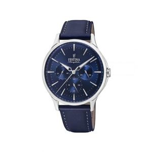 Festina Chronograph Men's Leather Watch Blue (F16991/3)