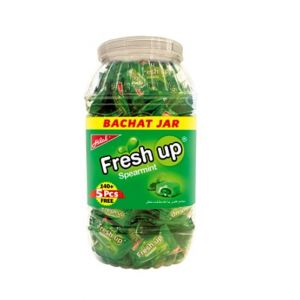 Fresh up Spearmint Bubble Gum Jar - Pack of 145 (Rs 2/- Per Piece)