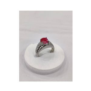 Gilgit Bazaar Ruby Stone Silver Ring (21)