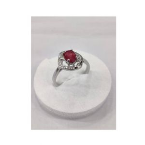 Gilgit Bazaar Ruby Stone Silver Ring (22)