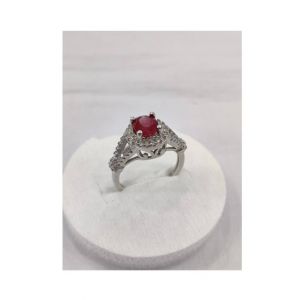 Gilgit Bazaar Ruby Stone Silver Ring (24)