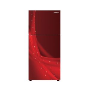 Waves Glass Door Freezer On Top Refrigerator 11 Cu Ft Red (WR-3100-GD)