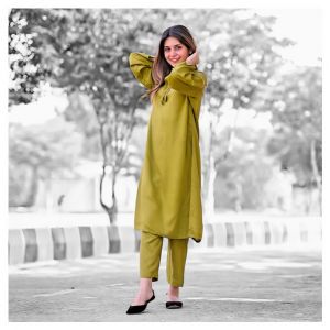 Vcare Natural 2 Pieces Casual Suit For Women Light Green - GL-Small