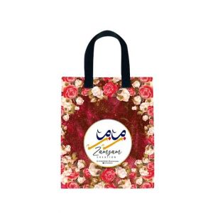 ZamZam Glittering Printed Rose Tote Bag