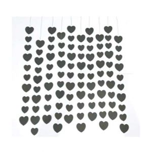 Global Traders Paper Heart Wall Hanging Black