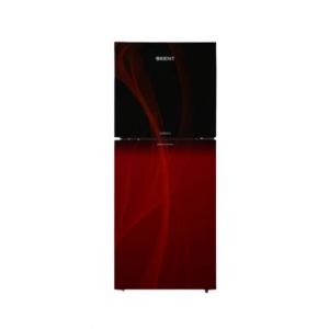 Orient Crystal 410 Freezer-On-Top Glass Door Refrigerator 14 Cu Ft-Glaze Red