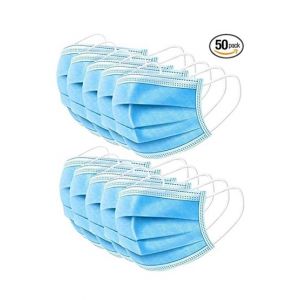 Hamayun Goods 3 Ply Disposable Surgical Face Mask Blue (Pack Of 50)