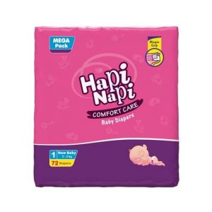 Hapi Napi 360 Comfort Care Diaper Pack Of 72 Pieces Size-1