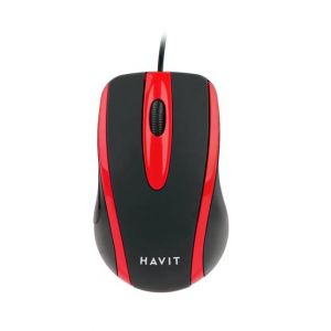 Havit 1000DPI Optical USB Mouse (HV-MS753)-Red