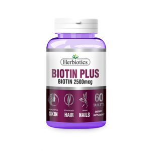 Herbiotics Biotin Plus 2500mcg - 60 Tablets