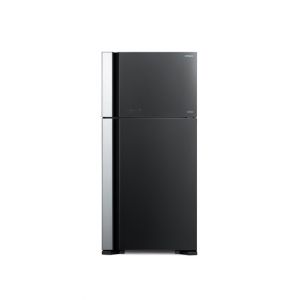 Hitachi Big 2 Glass Freezer-on-top Refrigerator Glass Gray 19 Cu ft (R-VG690P7MS)