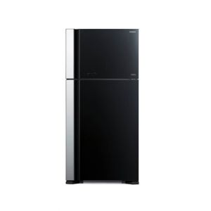 Hitachi Big 2 Inverter Freezer-on-Top Refrigerator 19 Cu Ft Glass Black (R-VG690P7MS)