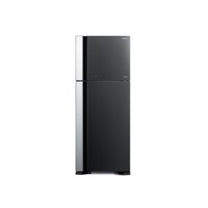 Hitachi Big 2 Stylish Freezer-on-top Refrigerator Glass Gray 16 Cu ft (R-VG560P7MS)