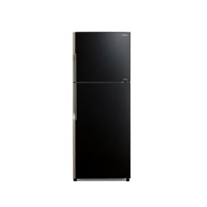 Hitachi Stylish Line Glass Series Refrigerator Glass Black 14 Cu ft (R-VG460P8M)