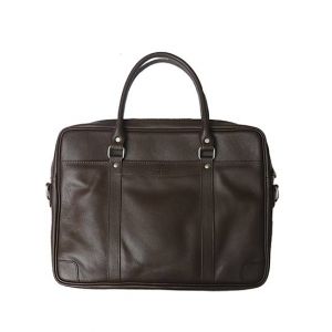 Hope Care 15.6'' Laptop Leather Bag Brown
