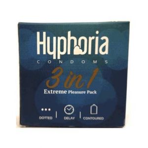 Eslector Huphoria Extreme Pleasure Condoms (Pack of 3)